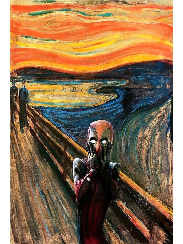Funny Screaming Cat Dog Posters Canvas Paintings Prints Animal Cats Wall Art Pictures for Living Room Home Decoration Cuadros