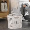 Faltbarer Aufbewahrungskorb Wäschekorb für Schmutzwäsche Tragbarer Spielzeug-Wäsche-Hohl-Organizer Multifunktionale Badezimmeraufbewahrung