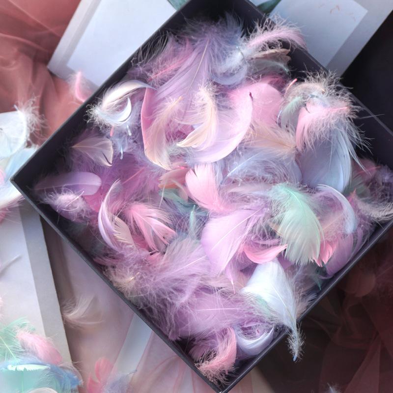 

100pcs Natural Feathers White Real Geese Feathers Crafts Jewelry Dream Catcher Party Plume Decor DIY Gift Box Filling Material 100PCS