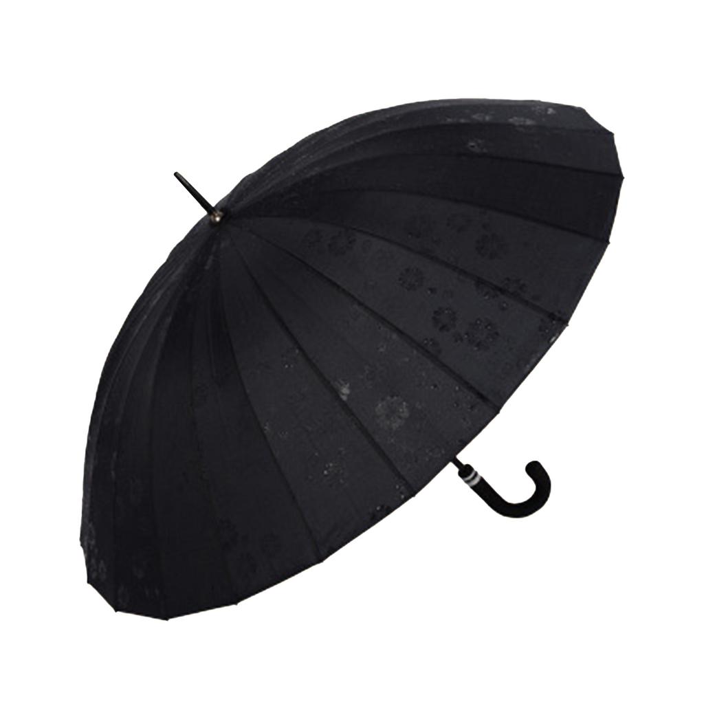Long Handle Umbrellas Ultra Large Retro Style Umbrella J Stick 24 Ribs Dual-Use Umbrellas Strong Windproof Umbrellas