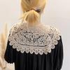 Hollow Crochet Lace Detachable Collar Shawl O-Neck Doll False Collar Shirt Women Hollow Crochet Lace Detachable Collar