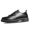 Leather shoes men's Korean version black British casual men's shoes work shoes Korean version trendy versatile Martin shoes foreign trade