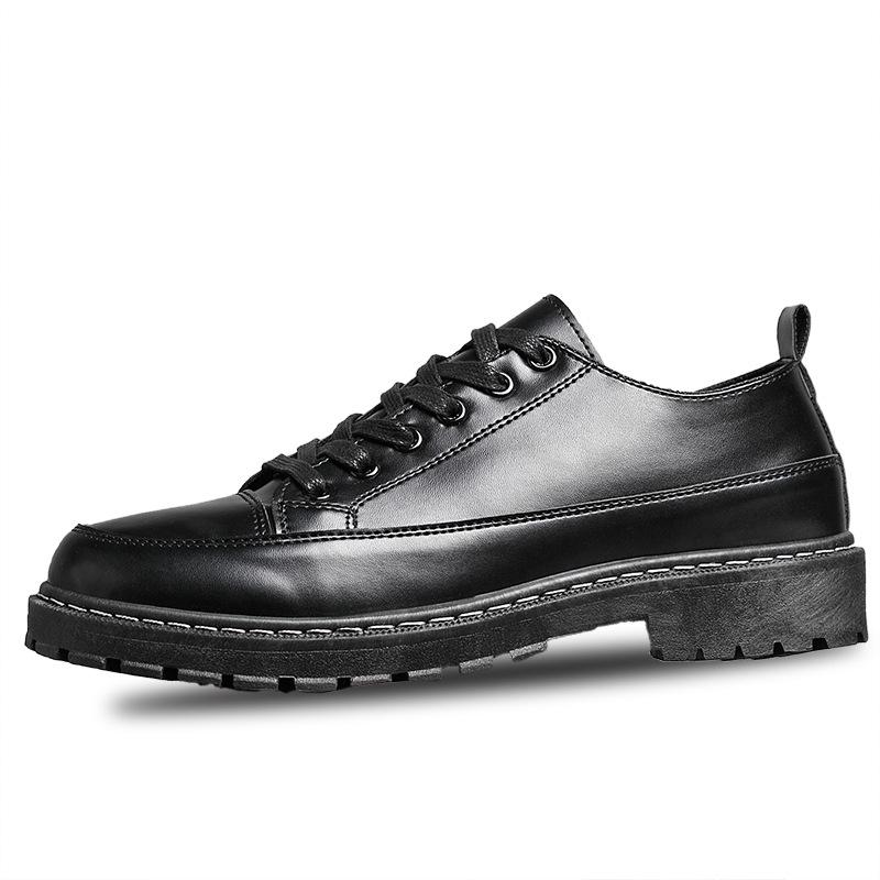 Leather shoes men's Korean version black British casual men's shoes work shoes Korean version trendy versatile Martin shoes foreign trade