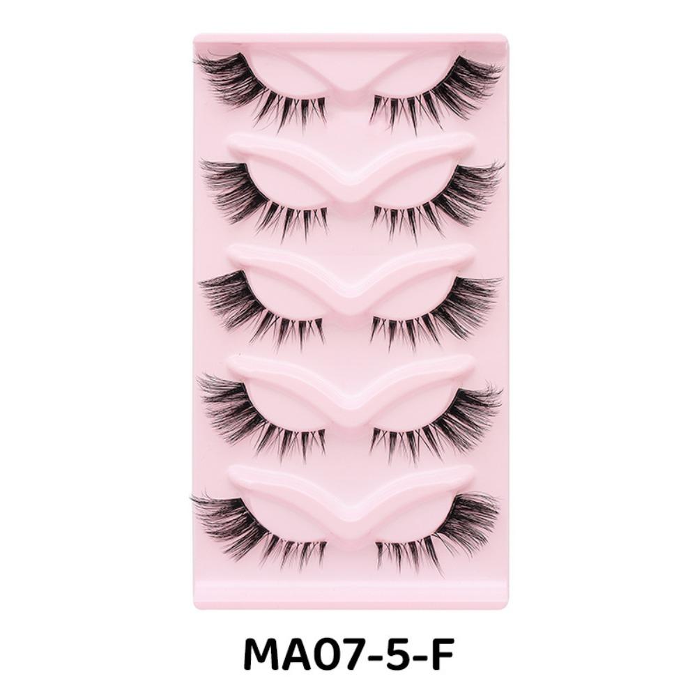 

5 Pairs Multiple Styles 3D False Eyelashes DIY Fake Lashes Popular Wispy Mink Eyelashes Girl Type B