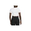 Nike Sportswear Essential Logo Embroidered Slim Fit Short Sleeve T-Shirt Women Tops White FB2873-100