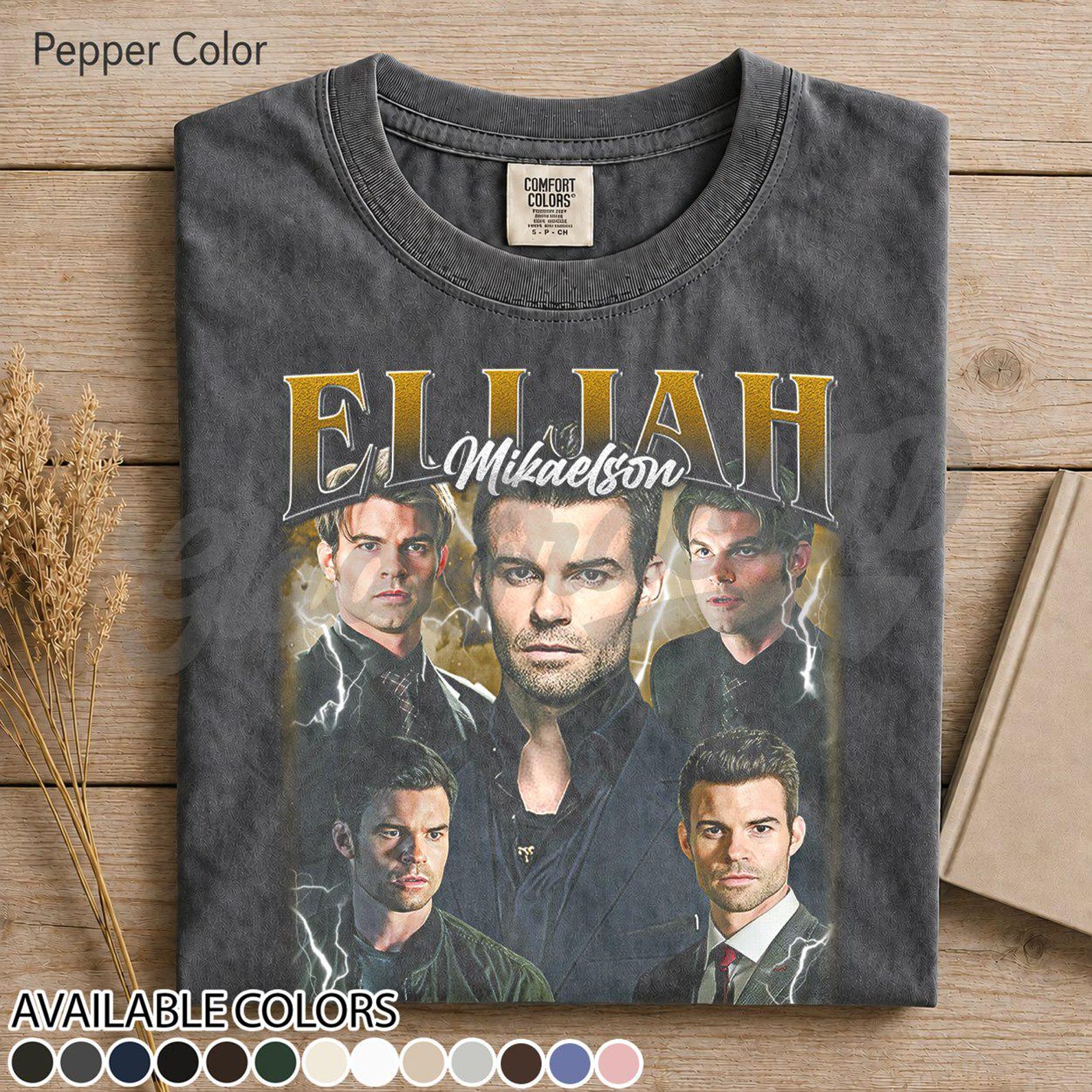 Elijah Mikaelson The Vampire Diaries Original Vampire Tee – Retro Supernatural TV Show Shirt – Gift for Fantasy Drama Fan Graphic Apparel FD 2XL