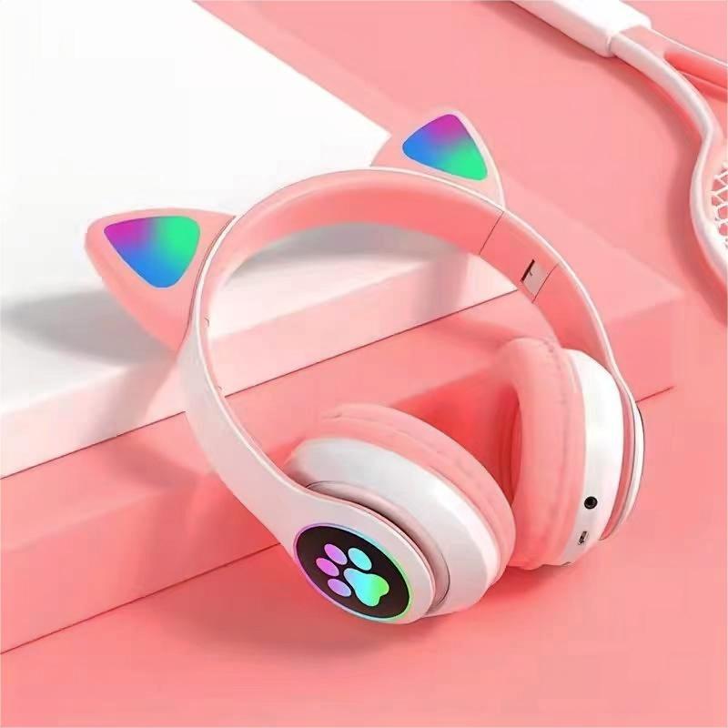 Luminous Cat Ear Bluetooth Headphones STN-28: Long Battery Life, Wireless Headband Headset Bestseller.