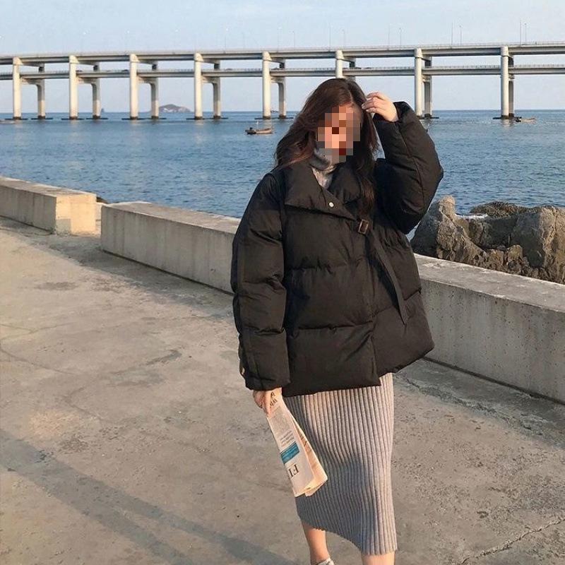 Women's 2024 Winter College Style Cotton Jacket – Short, Loose, and Thickened Korean Design