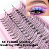 Individual Professional Eyelash Extension Grafting False Eyelashes Long Natural Volume Cluster 10D