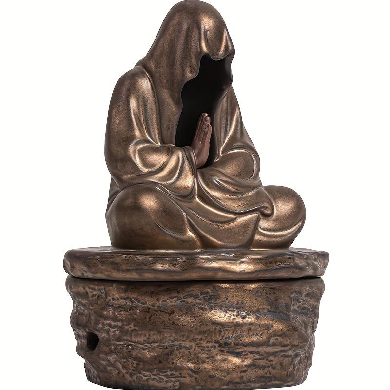 Beztvará meditace Buddhy Keramický mnich Držák na vonné tyčinky Hořák Domácí obývací pokoj Zahrada Čajovna Jógová místnost Zenová dekorace