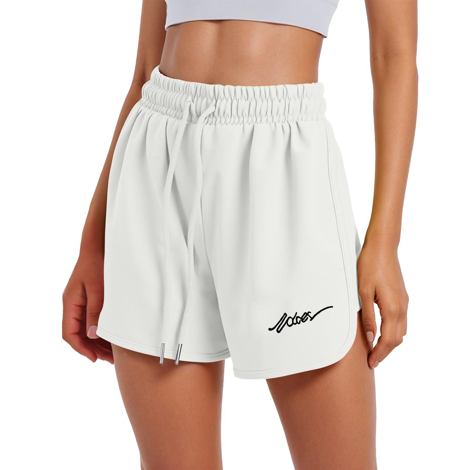 

Women s Sports Shorts Casual Loose Solid Color Elastic Waist Shorts XXL