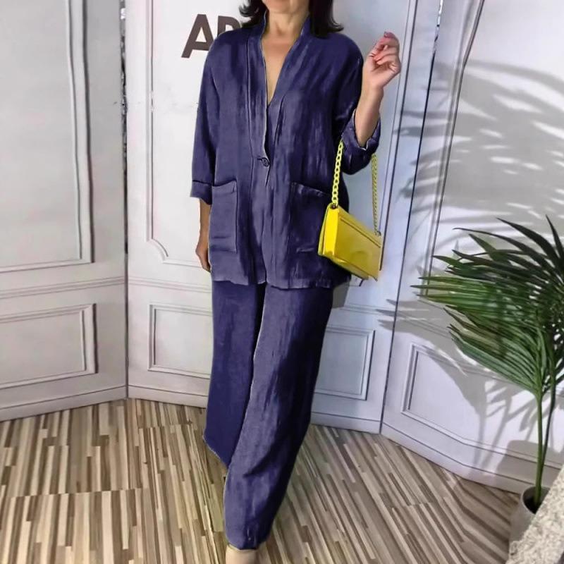 BITCED Women's Fashion Casual Long Sleeve V Neck Pants Suits