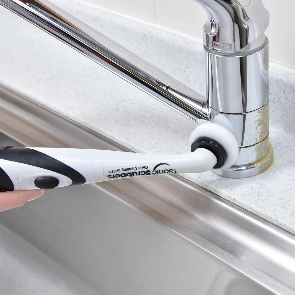 Sonic Scrubber Super Sonic Scrubber Electric Cleaning Brush Pad Repeat 8000 RPM & Set, High-Speed