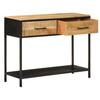 Vidaxl Stolik Konsolowy, 100X35X76 Cm, Lite Drewno Mango I Żelazo
