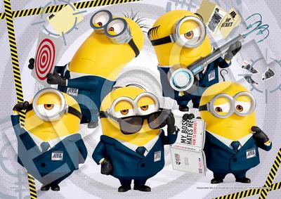 Epoch 108 Piece Jigsaw Puzzle Minions Agent Minion (18.2 X 25.7cm) 02-222 with Glue and Spatula with Score Ticket EPOCH