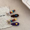 Colorful Flocking Style Bear Hairpin Hair Accessory Side Clip Headband for Detangling Hair
