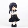 Obitsu 11 OB11 Size Costume for Obitsu Doll 11cm Body Blouse Skirt Dress Ribbon Lolita Landmine Style Cute 3 Colors 3 Piece Set (Black)