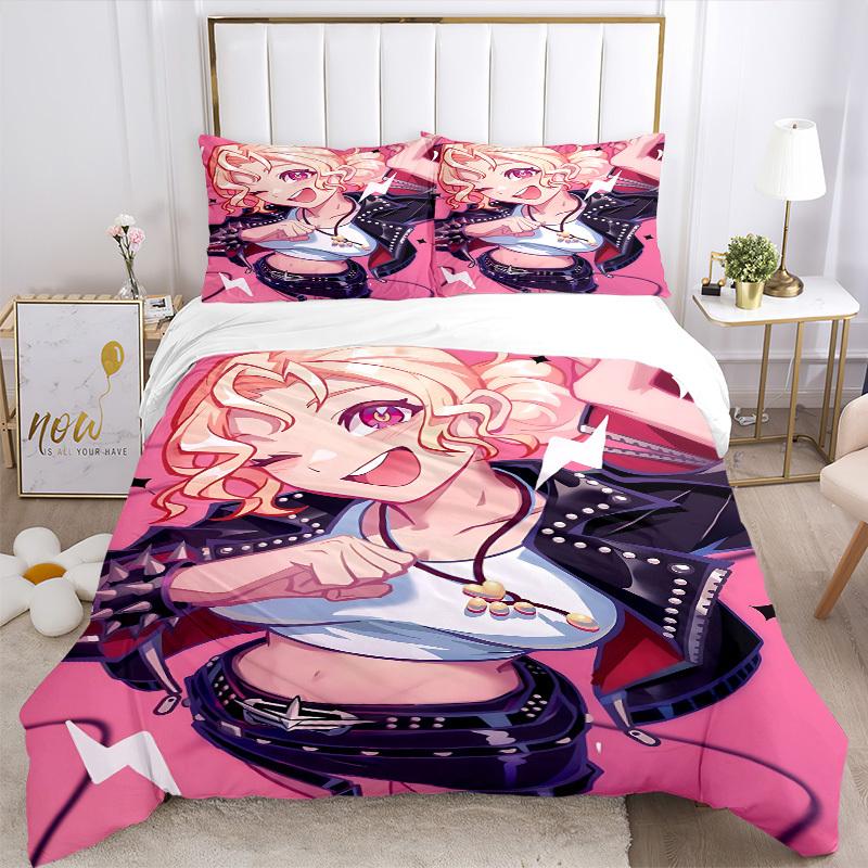 3pcs Punk Style Duvet Cover Set - Machine Washable, Includes 1 Duvet Cover and 2 Pillowcases, No Core Included, All-Season Home Decor for Do