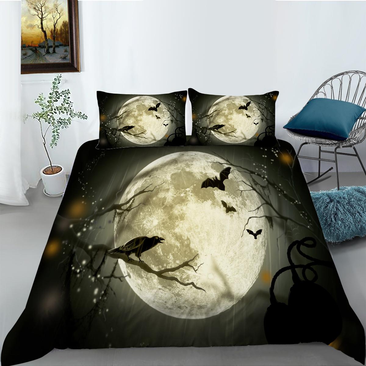 

Комплект пододеяльников с принтом призрака, комплект постельного белья в стиле Хэллоуина, дизайн костюма, комплект пододеяльников для мальчиков и детей, домашний комплект постельного белья одного размера EU Single 135x200cm