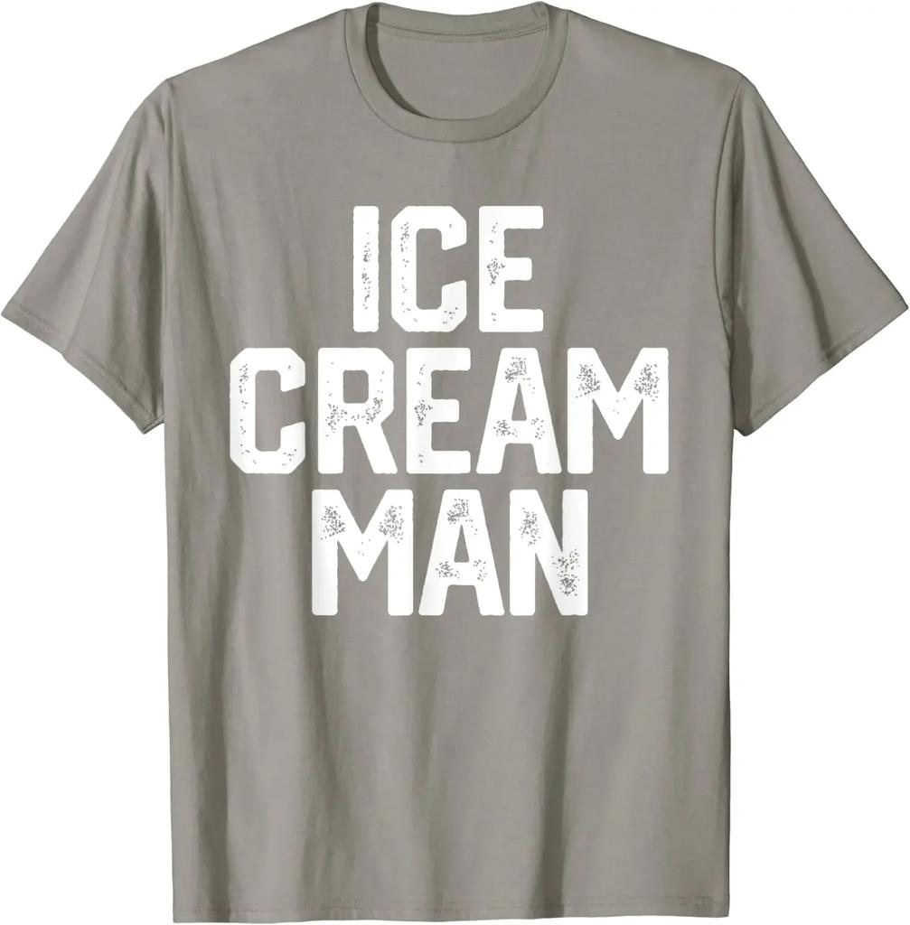 EISCREME-MANN Lustiges Partykostüm Vatertagsgeschenk Neuheit T-Shirt Eiscreme-Liebhaber Streetwear Lässig Baumwolle Tägliche T-Shirts