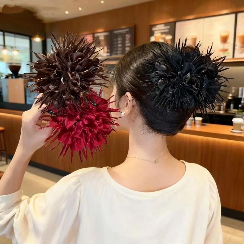 Retro Flower Claw Clips Elegant Geometric Bow Hair Clip Crab Hairgrisp for Women Party Hair Accessories Headdress Jewelry Gifts