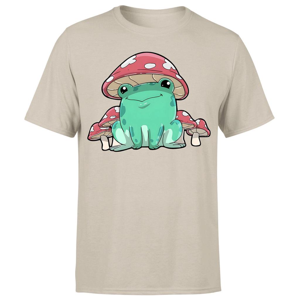 Frog Mushroom Kawaii Anime Mens T-Shirt#P1#OR#A