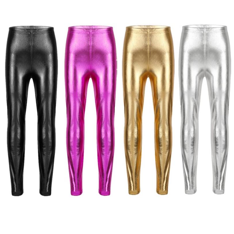 Bambini Ragazze Lucidi Metallizzato Pantaloni Skinny Leggings Yoga  Pantaloni Ginnici Stage Performance Costumi Dancewear acquista in modo  economico — spedizione gratuita, recensioni reali con foto — Joom