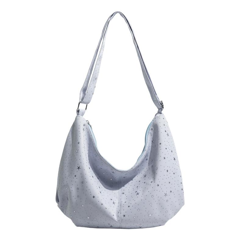 Women's Large Capacity Wave Dot Crossbody Bag Commuter Shoulder Bag
