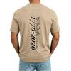 Men’s V Neck Short Sleeve T Shirt with 1776 Print Casual Loose Fit Top with Chest Pocket Suitable for Everyday Wear