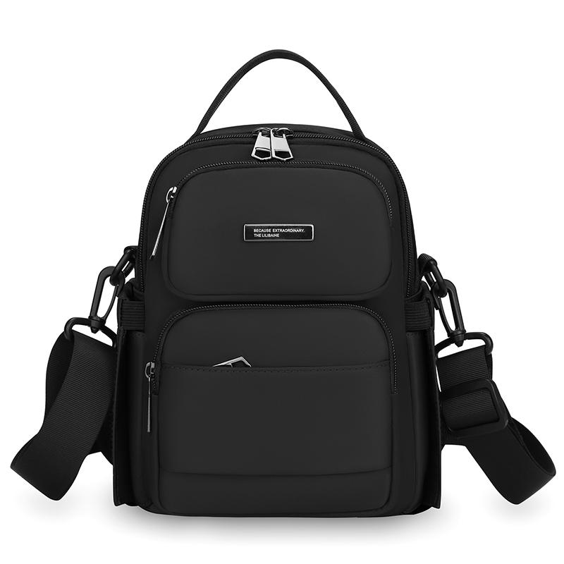 Men s Bag Outdoor Travel Shoulder Bag High Quality Nylon Crossbody Bags for Man Multi Functional Men s Handbag Bag Waist Packs чёрный