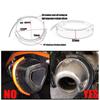 2pcs Universal Motorcycle Round Exhaust Protector 100-160mm Exhaust Pipe Fixing Ring Accessory