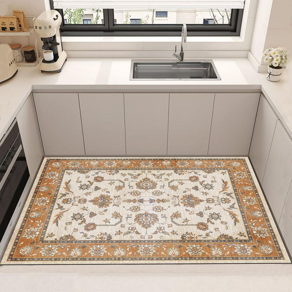 Bohemian Style Luxury Border Carpet Living Room Big Size Soft Room Decor Bedroom Rug Kitchen Antiskid Floor Mat Easy Cleaning