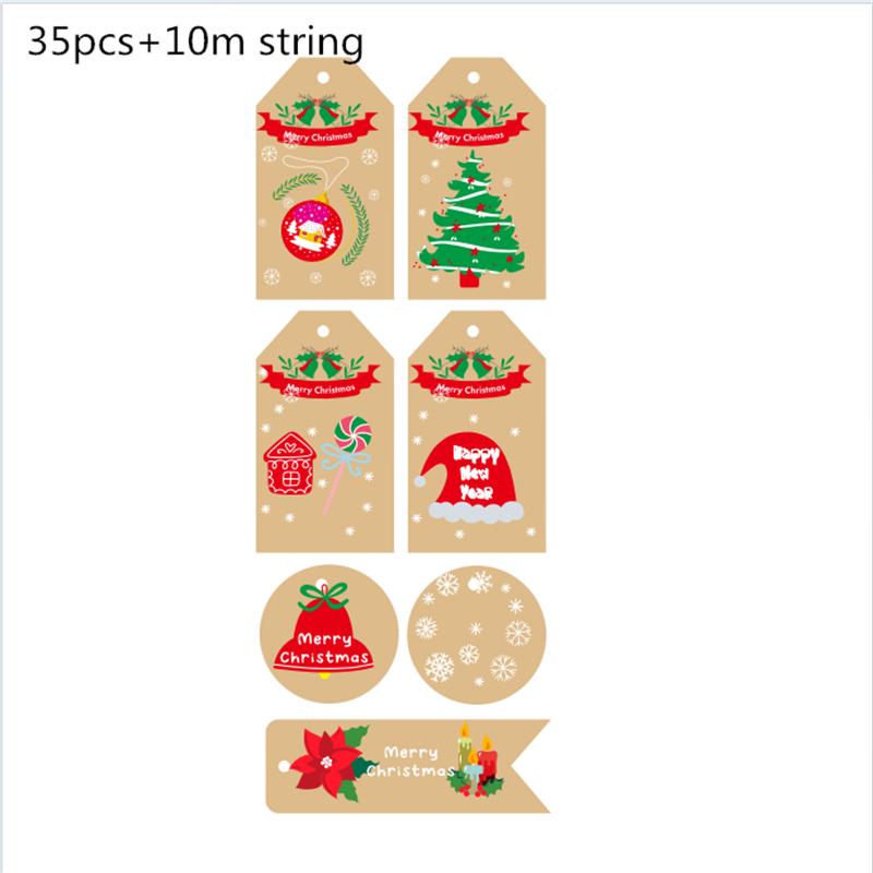 

Новая рождественская гибридная подвесная открытка 4 см/7x4 см/8x3,2 см с 10-метровой пеньковой веревкой