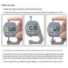Digital Thickness Gauge, 0-10mm, Inch/Millimeter Conversion, 0.01mm/0.005" Accuracy, Auto Off Thickness Gauge Measuring Tool For Paper PU Leather