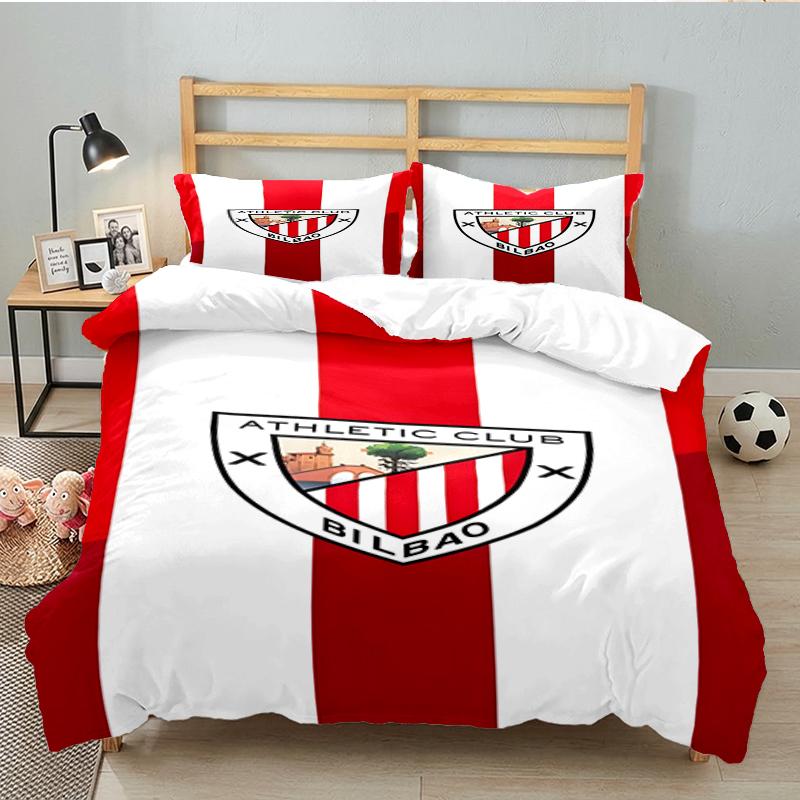 3PCS Football Athletic  Bedding set,Ideal for1pc Duvet Cover And 2pcs Pillowcases Perfect for Christmas gift,Ideal for Bedroom, Dormitory