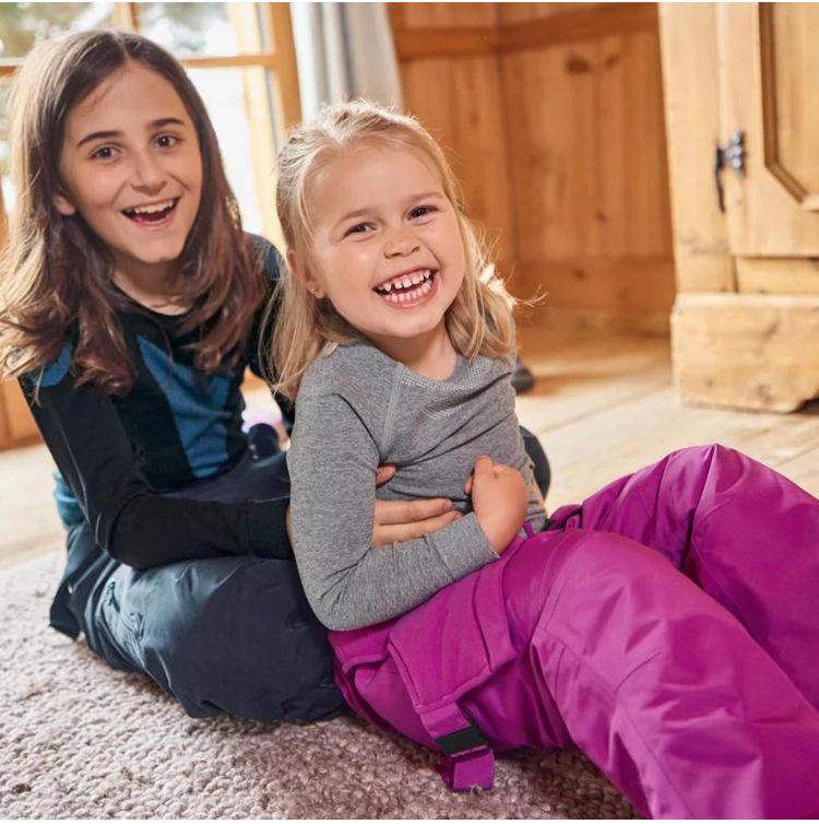 2025 Kids Waterproof & Windproof Ski Pants with Straps - Warm, Padded Outdoor Sports Overalls