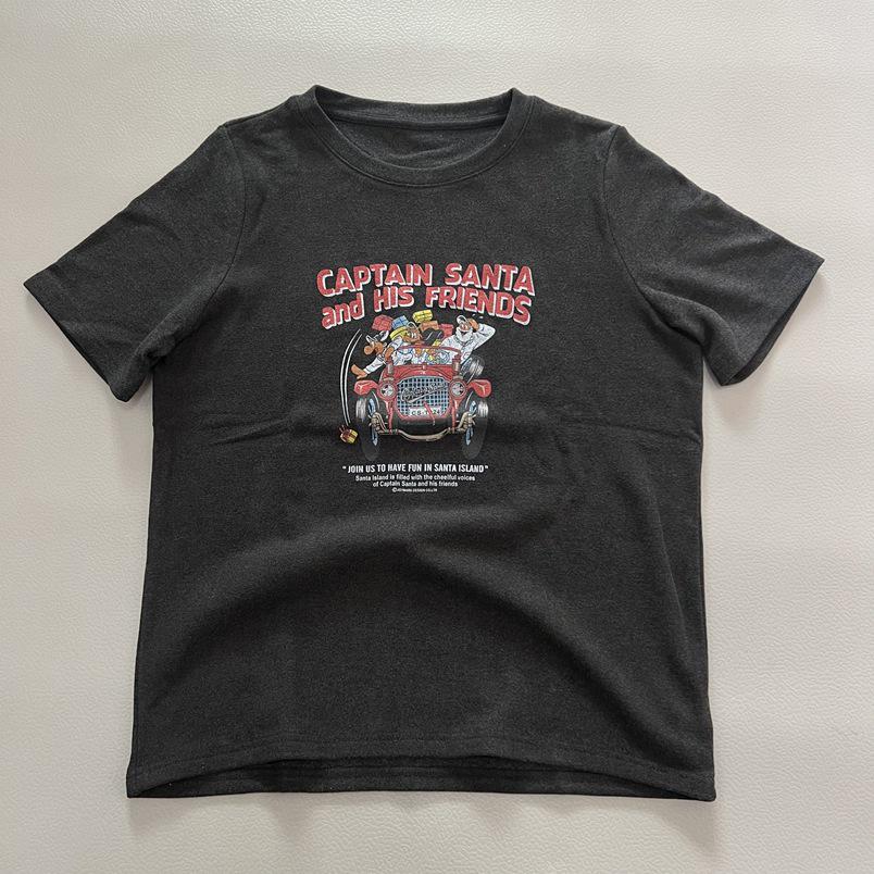 

Women s Round Neck Cartoon Print T-Shirt - Spring Casual, Short Sleeve, Loose Fit, Multi-color One Size