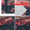 2D Flat Printing  2pcs Firetruck Frenzy Creative Chic Curtains Semi-Sheer Curtains Decorations Outdoor Decorative for Living