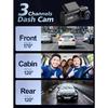 3 Channel Dash Cam for Car 1080P Video Recorder WIFI APP Dashcam Car DVR Front and Rear View Camera Night Vision car accessory