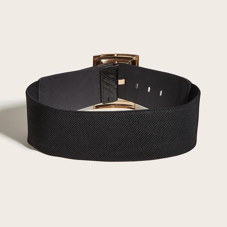 Vent Ceinture Large pour Dames Rétro Élastique Joint de Taille de Robe Décoration de Taille