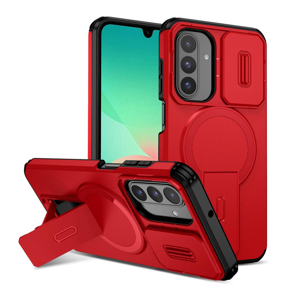 KEYSION Shockproof Magnetic Case for Samsung A17 4G 5G Slide Camera Protection Kickstand Phone Back Cover for Galaxy A26 5G