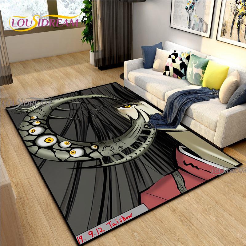 Junji-Ito fear Carpet for Living Room Bedroom Rug Kitchen Kid Door Unslip Floor Mat Birthday gift photography props Alfombra Rug