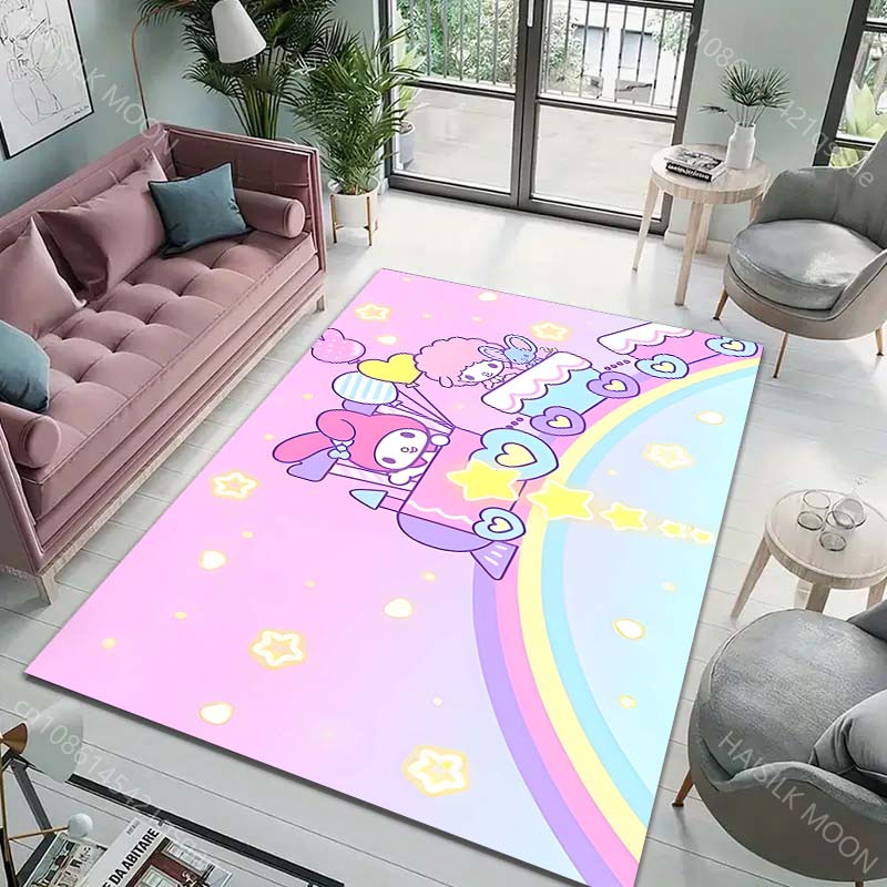 15 Sizes Japanese My Melody Rug Carpet for Living Room Children Bedroom Mat Sofa Doormat Floor Rug Home Decor Anti-Slip Mat