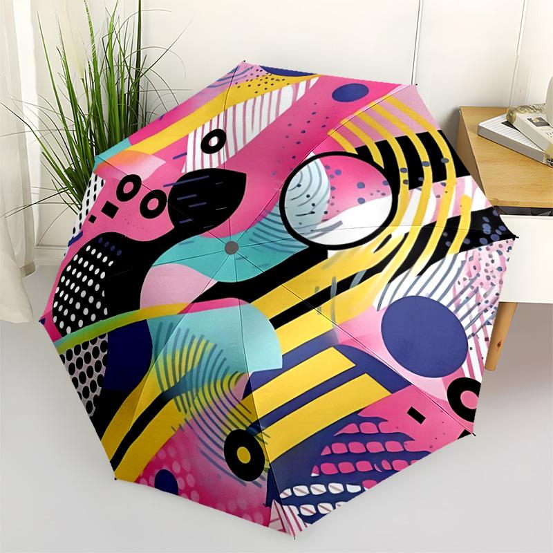 

1pc Abstract Art Automatic Opening/Closing Folding Umbrella with 8 Ribs,Portable Sunshade Umbrella Birthday and Holiday gifts yy251231118
