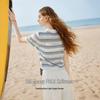 Women's Striped Polo Knit Top
