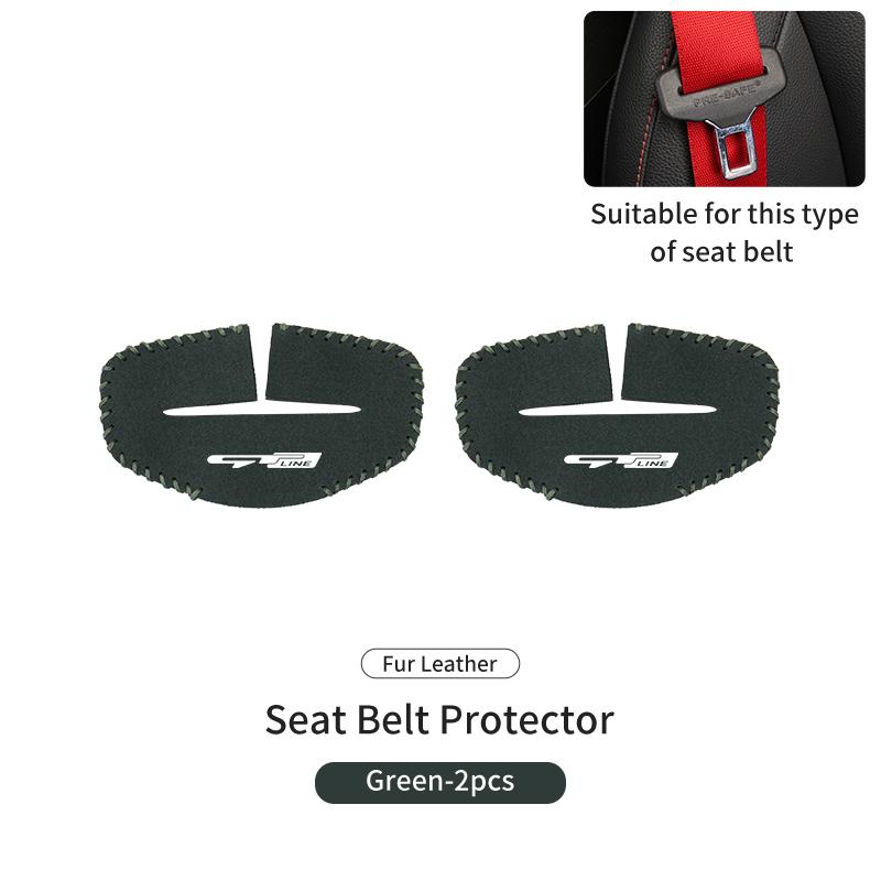QDIM8 2PCS Car Seat Belt Anti Scratch Buckle Protector Cover Accessories For KIA gt gtline Xline ceed Forte RIO STINGER Seltos K3 K4