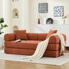 Sofá-Cama Dobrável, Sofá-Cama Conversível com 2 Almofadas, Sofá Desdobrável, Colchão de Espuma-Mola, Sofá Futon para Sala de Estar, Escritório, Apartamento
