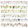 Artificial Flower Stickers Assorted Styles Floral Decorative Scrapbook Stickers Flowers Plant Series Decals for Laptop