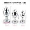 New Couples Small Anal Plug Round Shaped Crystal Metal Butt Plug Stimulator Prostate Massager Anus Sex Toys For Women and Men