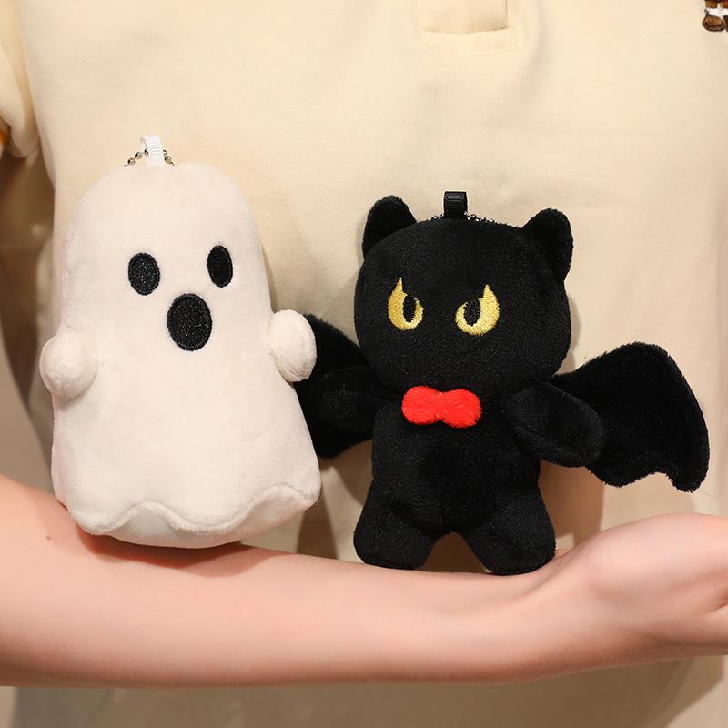 Halloween Bat Witch Pumpkin Ghost Plush Pendant Toys Soft Stuffed Dolls Party Home Decoration Holiday Gift